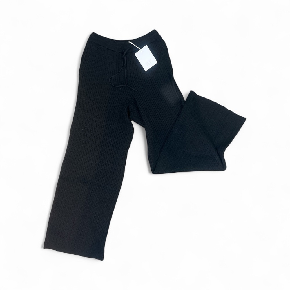 Rachel Parcell Knitted Wide Leg Pants Black – XS (NWT)